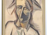 an image of a painting of a woman with a hat on