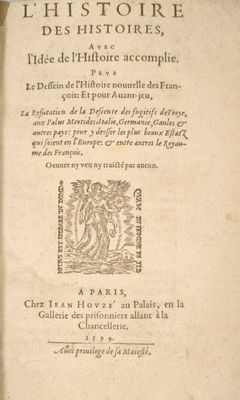 [LA POPELINIERE (Lancelot Voisin sieur de)]. L'Histoire des …