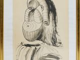 an image of a drawing of a man with a helmet on