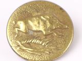 une pièce d'or sur laquelle est représenté un cheval