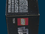 a lego star wars box sitting on a blue surface