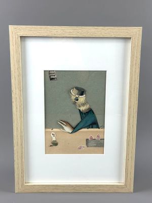 Chloé SADOUN, Les ébaubis n°1, Collage signé en bas à droite…