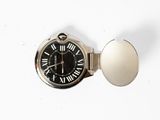 a close up of a pocket watch with roman numerals on it