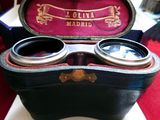 a pair of goggles sitting in a case on a table