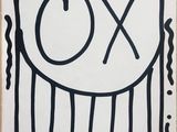 an image of a black and white drawing of a smiley face