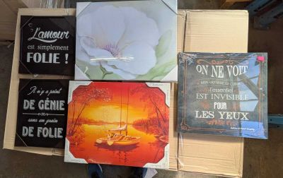 1 / 1 Palette de 150 kg contenant tout type de tableau…