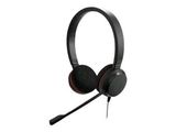 le casque est noir et est équipé d'un microphone intégré