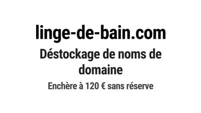 Nom de domaine linge-de-bain.com.