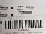 a bar code on the back of a laptop computer