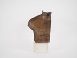 an image of a sculpture of a man ' s head on a marble base