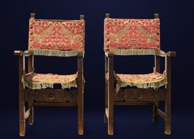 two wooden chairs with red upholstered upholstered upholstered upholstered upholstered upholstered upholstered upholstered upholstered