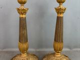 paire de chandeliers anciens en laiton