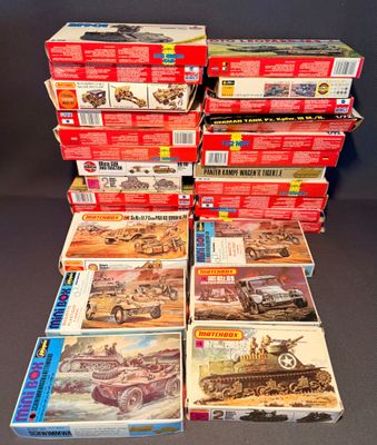 many different types of military vehicles on the table