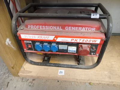 a portable generator that is sitting on a pallet