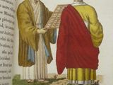a book with a picture of two men standing next to each other