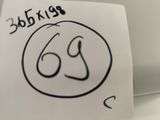 a picture of a sticker with the number 26 on it