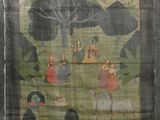 an image of a painting of a group of people in a field