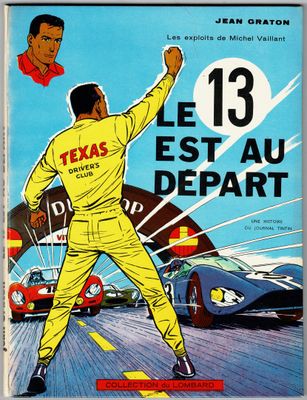 the cover of the book, le est au departant, featuring a man in a yellow suit and a