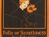 an orange and black book cover with an image of a woman holding flowers