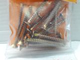 many screws in a bag on a table