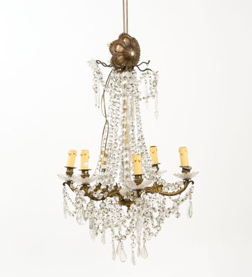 lustre en forme de lustre à cinq lumières