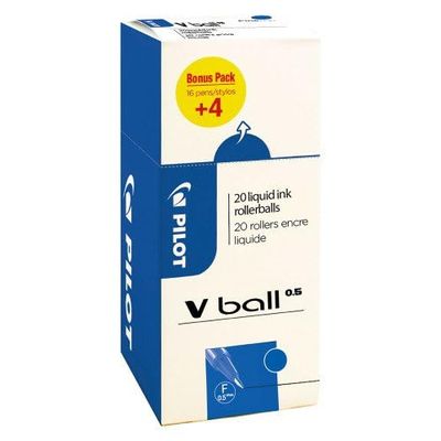 Lot de 20 - PILOT - Stylos roller V Ball 0.5 - Encre liquide…