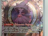 gros plan d'une carte pokemon sur une surface blanche