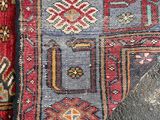 a close up of a rug with a rug pad on it