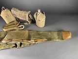 a pair of boots and a bag on a table