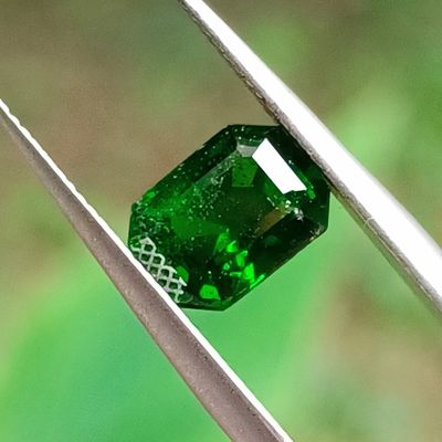 un diamant vert tenu par deux tweets