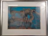 a picture of a painting on display in a frame