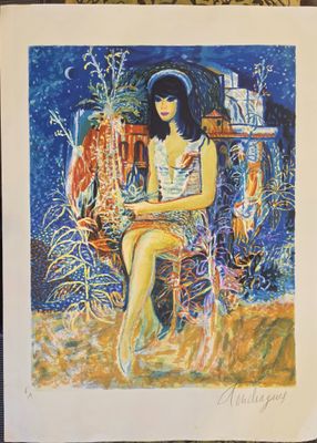Louis TOUCHAGUES (1893-1974) "Femme assise"