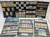 de nombreux types de timbres différents exposés sur une table