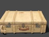 a suitcase that is sitting on top of a table