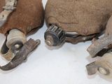two bags that have wheels attached to them