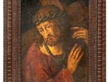 an image of a painting of jesus carrying the cross