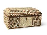 mother of pearl inlaid box, india, late 19th century