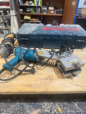 a picture of a power tool on a workbench