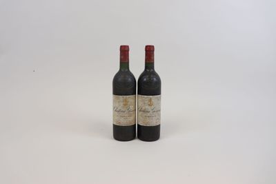 deux bouteilles de vin posées l'une à côté de l'autre sur une surface blanche
