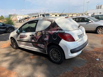 a car that has been painted with a picture on it