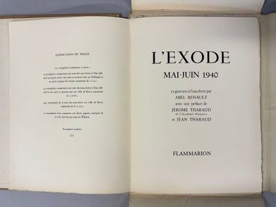 Abel RENAULT. L'Exode, mai-juin 1940. 17 gravures à l'eau-fo…