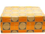 a box that has a pattern on it on a white background