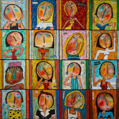 une image représentant un tableau où l'on voit un groupe de personnes aux visages différents