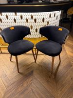 2 Fauteuils CASUAL DIXIE, noir/beige/doré, petits accrocs
