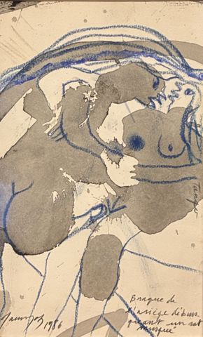Yvan DAUMAS (1943-2021) « Braque de l’Ariège débusquant un rat mu...