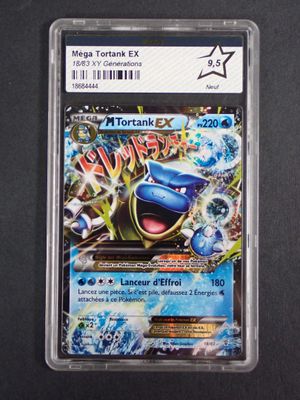 a close up of a card on a table with a black background