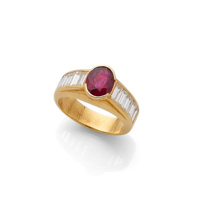 a ruby and diamond ring