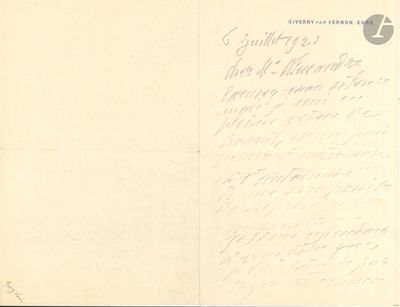 an old postcard with a handwritten letter on the front of it