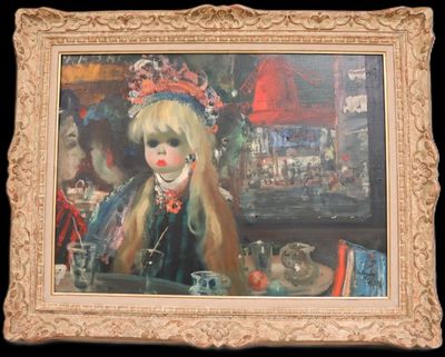 Jean CALOGERO (1922-2001) Jeune fille devant le Moulin Rouge…