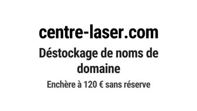 Nom de domaine centre-laser.com.